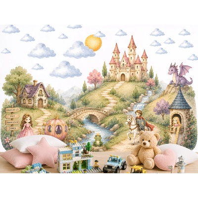 Nalepte.cz Rozprávkový Kopečkov rozprávkové nálepky na stenu arch 211 x 130 cm