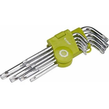 L-klíče TORX, sada 9ks, T 10-15-20-25-27-30-40-45-50