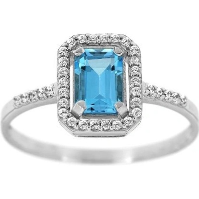 Zlatnictví U Kostela Dámský zlatý prsten s přírodním topazem 85M