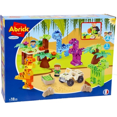 Écoiffier Abrick Dino Park s autíčkem a zvířátky – Zboží Dáma
