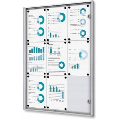 Magnetická vitrína Economy, nehořlavá, 9 x A4