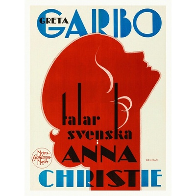 Plagát, Obraz - Anna Christie, Ft. Greta Garbo, 30 × 40 cm