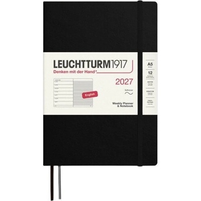 Black Medium A5 Týdenní 2027
