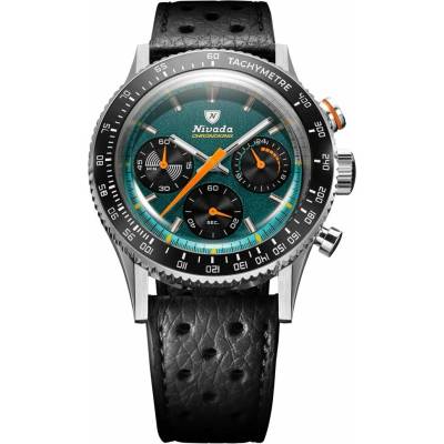 Nivada Grenchen Chronoking Meca Racing Green - Inter. Bezel
