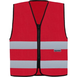 Korntex hi-vis rx217 cologne / Светлоотразителна жилетка с цип - червена m (76r21700402)