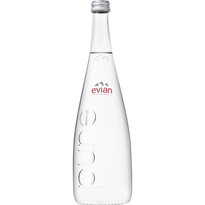 Evian 0,75 l sklo
