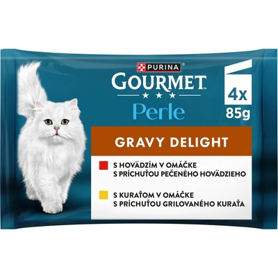 Gourmet Perle hovädzie a kuracie 4 x 85 g