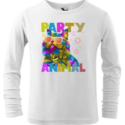 Dobrý triko dětské triko a potiskem Party animal Bílá