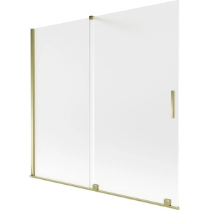 Mexen Velar двукрилен плъзгащ се параван за вана 170 x 150 cm, матиран, златен - 896-170-000-31-50 (896-170-000-31-50)