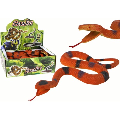 mamido Umelý gumový had hnedý s čierno-šedými škvrnami