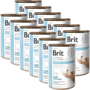 Brit Брит Ветеринарни Диети GF куче Затлъстяване 12 x 400 г