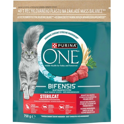 Purina One Bifensis Sterilcat hovädzie 0,75 kg