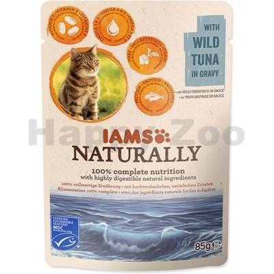 Iams Cat Naturally with Wild Tuna in Gravy 85 g