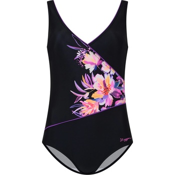 Zoggs Bloomsbury Wrap Front Womens - Black