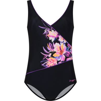 Zoggs Bloomsbury Wrap Front Womens - Black