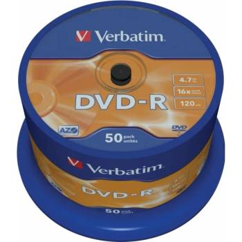 Verbatim Оптичен носител DVD-R media 4.7GB, Verbatim, 16x, 50бр