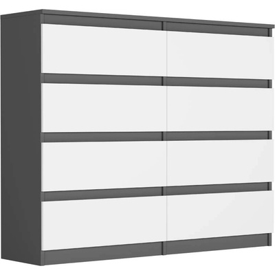 Framire Komoda se zásuvkami antracit mix 120 x 40 cm Modern R120S8
