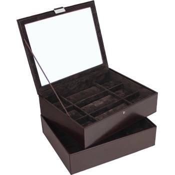 Stackers Кутия за ръчни часовници Stackers 18 камери двойна кафява (73237)