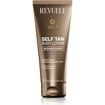 Revuele Paradise Bronze Self Tan Body Lotion автобронзиращ лосион за постепенен тен цвят Medium To Dark 200ml