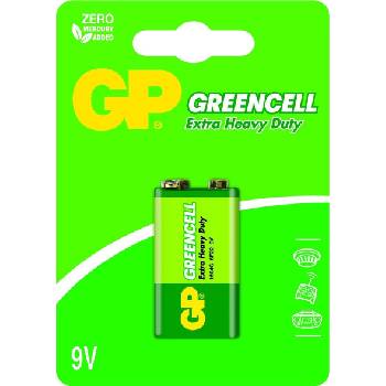 GP Batteries Цинк карбонова батерия GP 1604GLF-U1, 6F22, 9V, Greencell, 1 бр. блистер (GP-BM-1604GLF-U1)