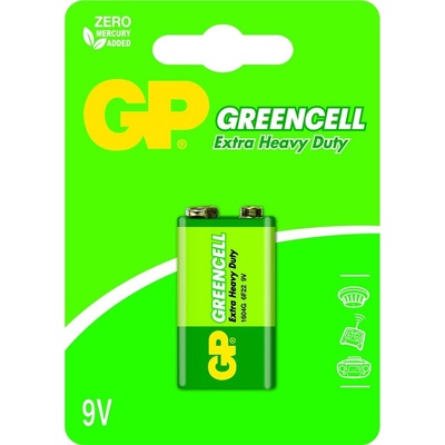 GP Batteries Цинк карбонова батерия GP 1604GLF-U1, 6F22, 9V, Greencell, 1 бр. блистер (GP-BM-1604GLF-U1)