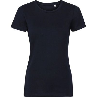 Navy Women's T shirt Pure Organic Russell čierna