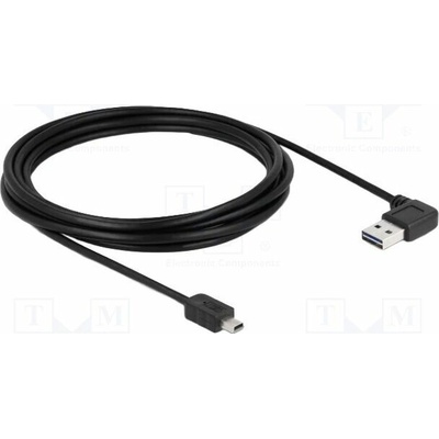 Delock 83380 USB 2.0 zlacený 3m černý