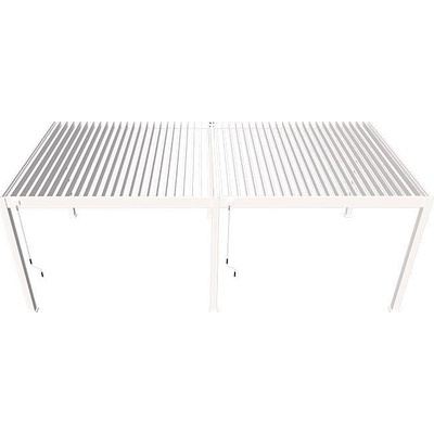 Outdoor Creations Hliníková pergola s lamelami ORION 360x720cm 6 stojek Bílá