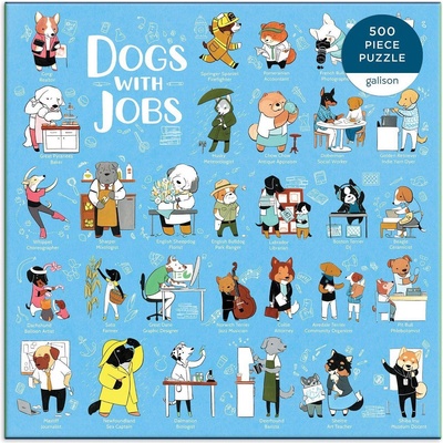 Galison - Puzzle Dogs with Jobs - 500 piese
