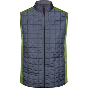 Daiber JN 740 / Мъжки плетен хибриден елек - киви меланж/антрацит меланж M (020740s6302)