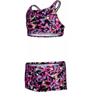 Speedo printed boyleg 2 piece girl black/rose/miami lilac 116cm