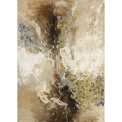Ručne maľovaný obraz Braun Silver Gold 4 50x70 cm