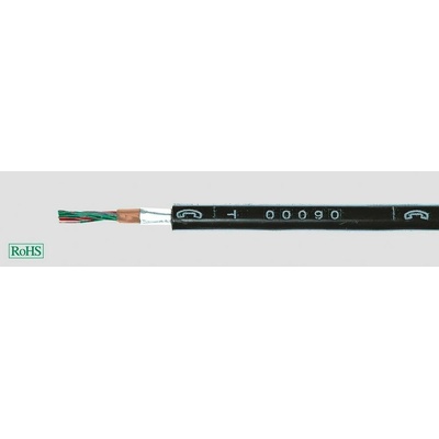 Helu 34009 Kabeláž dálkové signalizace A-2YF(L)2Y 12 x 0.6 mm² černá 100 m