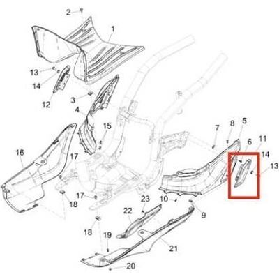 Piaggio Stupačka levá 1B00178600090