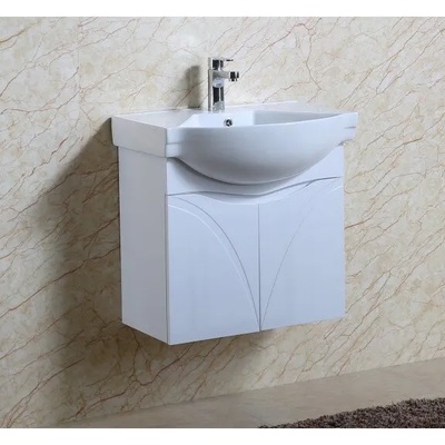Inter Ceramic Конзолен PVC шкаф ICP 6076, Inter Ceramic, с умивалник, 60x46x60см (6076)