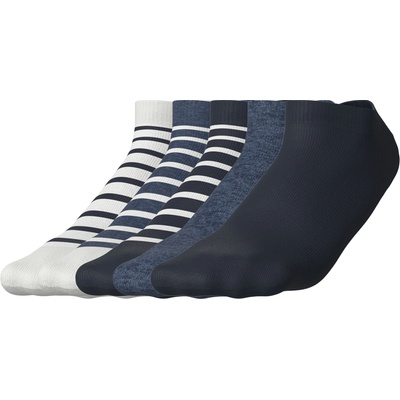 Esmara dámské nízké ponožky s BIO bavlnou 5 párů pruhy / bílá / navy modrá – Hledejceny.cz