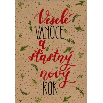 Přáníčko BeBechy – recyklovaný papír – Vánoce 2