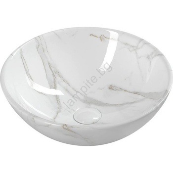 SAPHO Dalma 42 cm white marble (MM117)