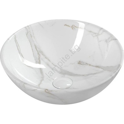 SAPHO Dalma 42 cm white marble (MM117)