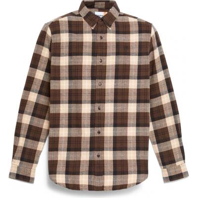Timberland Мъжка риза с копчета Timberland Midweight Flannel Check Shirt - Chocolate Brown Yd (033-2858-0211)