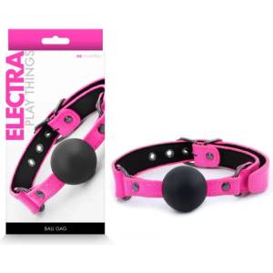  Топка за уста, електриково розов цвят - Electra Ball Gag Pink (NSTOYS0961)