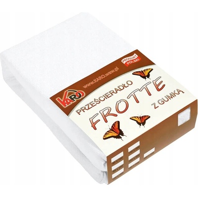 KARO Froté prostěradlo s gumou bílé 220x240