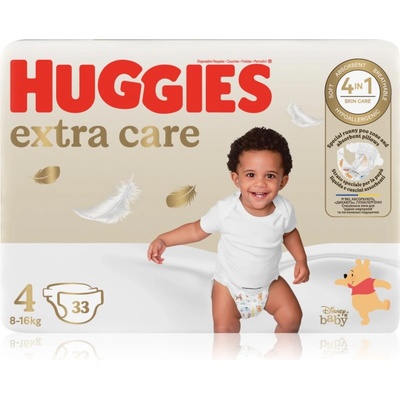 Huggies Extra Care Size 4 еднократни пелени 8-16 kg 33 бр