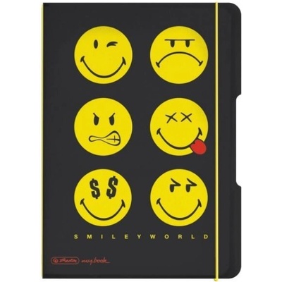 Herlitz sešit flex A5 čtverečkovaný PP black smiley