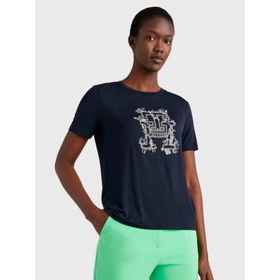 Tommy Hilfiger dámské tričko WW0WW37871 tmavěmodré