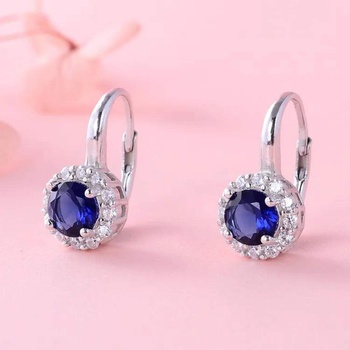 Silenti Jewelry Сребърни обеци "Палитра" - Син