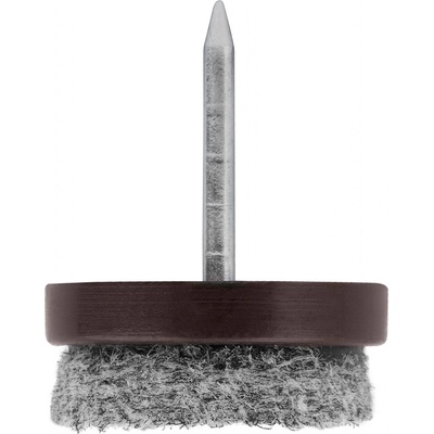 Walteco Filcový kluzák s hřebem, průměr 20mm, hnědý, 8 ks , 84968