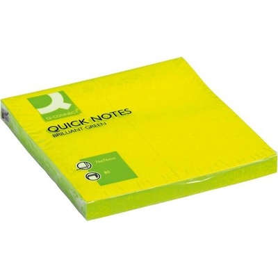 Q-CONNECT Bloček Q-CONNECT neónové 76x76mm zelené (QC010515)
