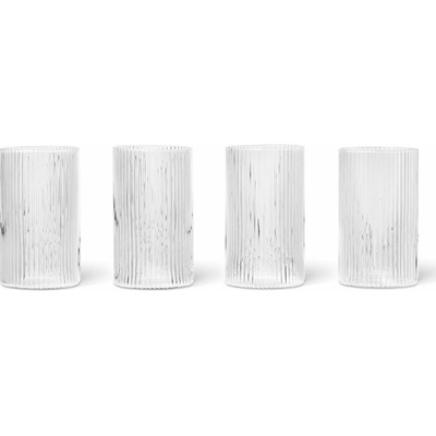 ferm LIVING Poháre Ripple Verrines na dezerty a nápoje číre 4 x 140 ml