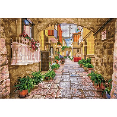 Diamond Dotz Провинциална уличка - диамантен гоблен dq10.010